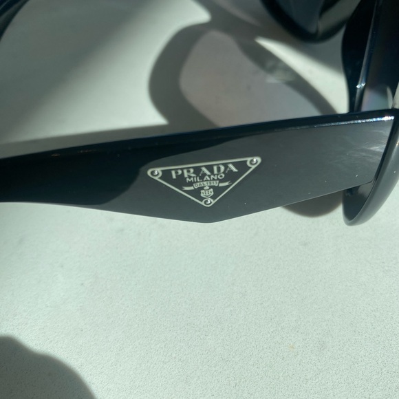 PRADA srp32p 57017 oversized black glossy sunglasses - Picture 8 of 16